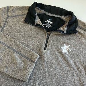 Kuhl Men’s Kashmira Fleece 1/4 Zip Long Sleeve Large Tan outdoors hiking